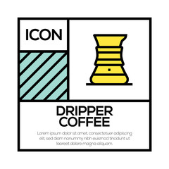 DRIPPER COFFEE ICON CONCEPT