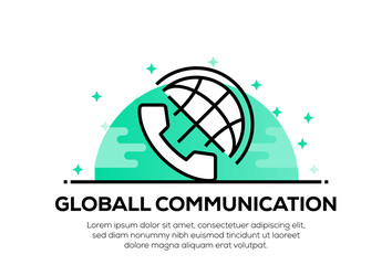 GLOBAL COMMUNICATION ICON CONCEPT