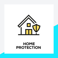 HOME PROTECTION LINE ICON SET