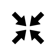 Full screen and exit full screen icons with slightly rounded arrows, vector