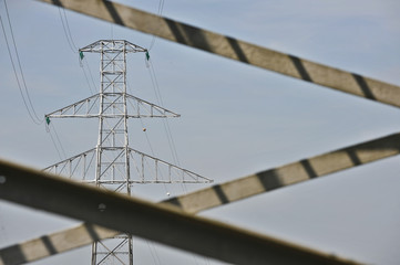 energie electricité poteau tension