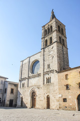 Fototapeta na wymiar Romanian Church of Santa Maria Maggiore in Spello in italy