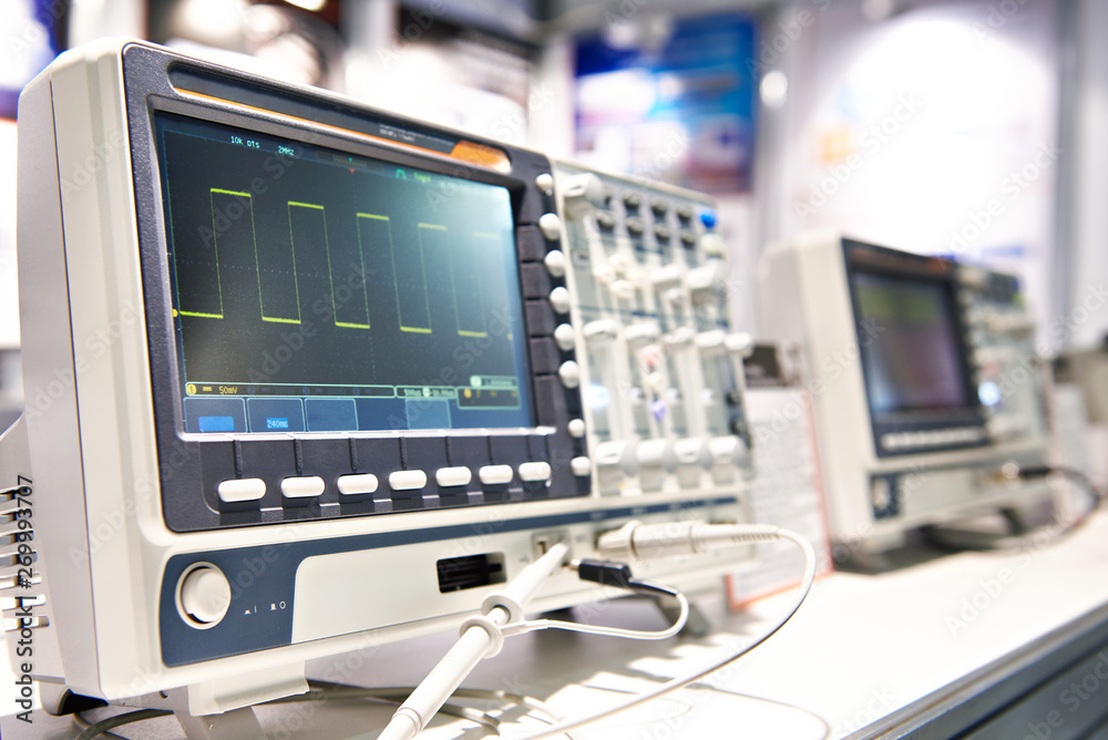 Wall mural oscilloscope spectrum analyzer