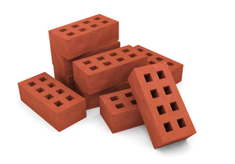brick block red stone construction material 