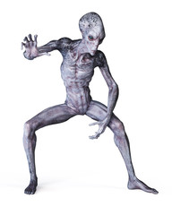 3d rendered illustration of an alien isolated on white