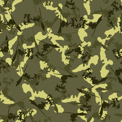 Field camouflage of various shades of green color