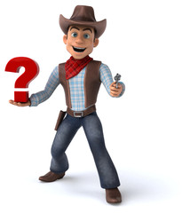 Fun Cowboy - 3D Illustration