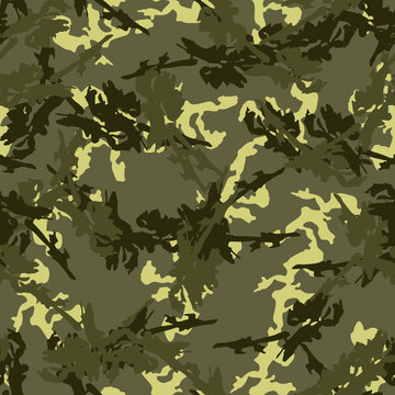 Field camouflage of various shades of green color