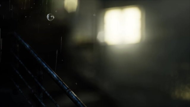 urban scene at rainy night with bokeh lights