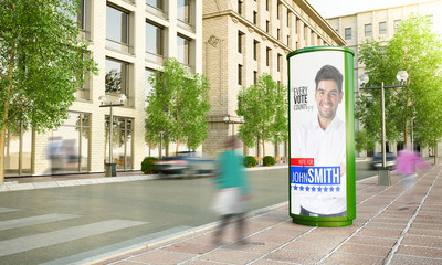 vertical politician advertising mockup