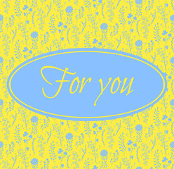 Background for a postcard. Vector illustration of a seamless pattern frame