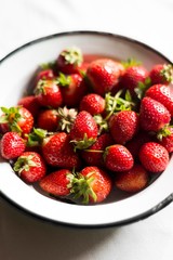 strawberries in plate