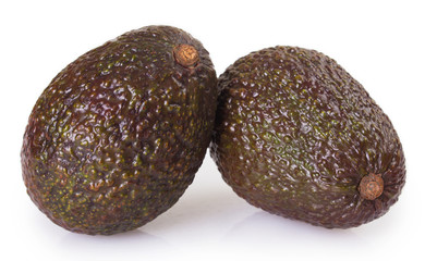 Fresh avocado on white background
