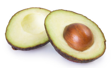 Fresh avocado on white background