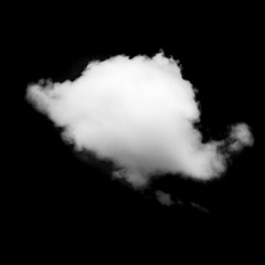 clouds white on isolated elements black background.