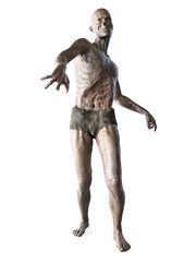 3d rendered illustration of a zombie isolated on white