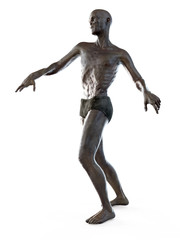 3d rendered illustration of a zombie isolated on white