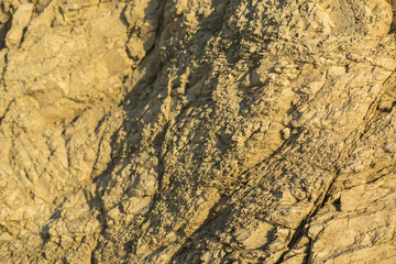 The layered mountains of the Cretaceous period. Paleogeological object 