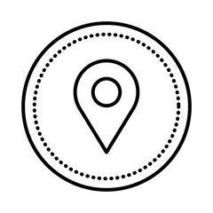 pin pointer location icon vector illustration