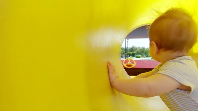 Baby boy in the tube