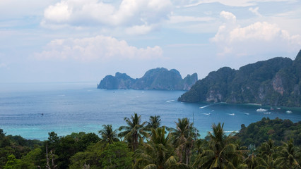 View on Thailand islands Phi Phi and Koh Phi Leh