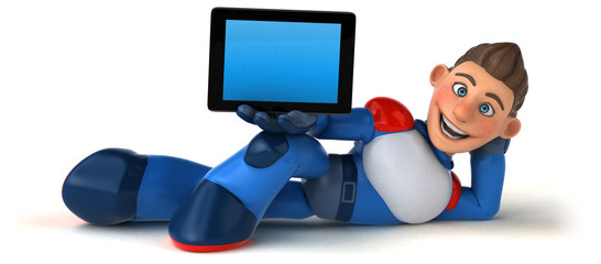 Super modern superhero - 3D Illustration