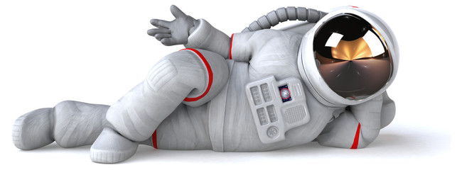 Fun astronaut - 3D Illustration © Julien Tromeur