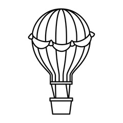 Obraz premium balloon air hot flying vector illustration