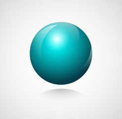 Green ball vector illustration 