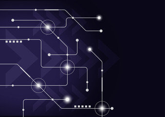 Abstract geometric connect lines and dots.Simple technology graphic background.Illustration Vector design Network and Connection concept.