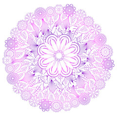 Flower mandala. Vintage decorative element.