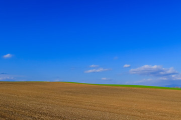 Obraz premium 日本 北海道 地平線まで続く大地