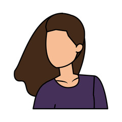 cute young woman avatar character