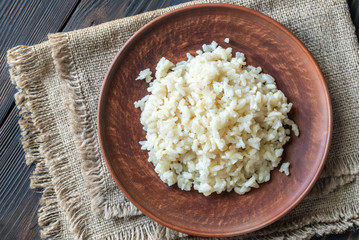 Portion of risotto