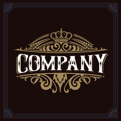 Vintage logo template. Vector layered