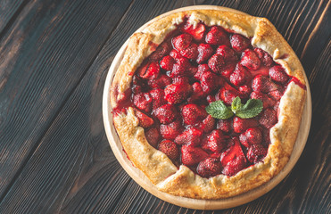 Strawberry galette