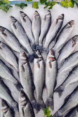 Obraz premium Fish Food in a Fish Market Stand