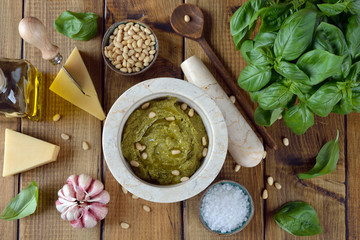 Fresh pesto sauce