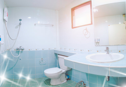 Clean toilet in the house and hotel