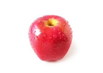 Apple background white red fruits