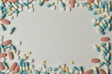 drugs on a white background