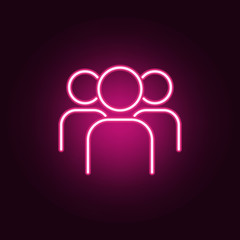 people neon icon. Elements of web set. Simple icon for websites, web design, mobile app, info graphics