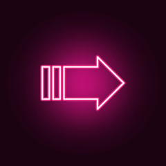 dotted arrow neon icon. Elements of web set. Simple icon for websites, web design, mobile app, info graphics