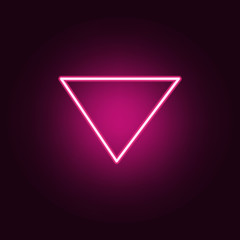 triangular arrow neon icon. Elements of web set. Simple icon for websites, web design, mobile app, info graphics