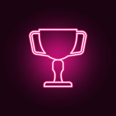 cup neon icon. Elements of web set. Simple icon for websites, web design, mobile app, info graphics