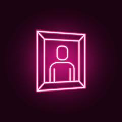 picture of a man neon icon. Elements of web set. Simple icon for websites, web design, mobile app, info graphics