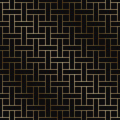Vektor einfaches geometrisches Muster - nahtloses Design mit goldenem Farbverlauf. Reichhaltiger endloser Hintergrund