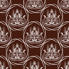 Seamless wall-paper in baroque style.