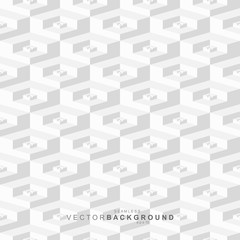 Fototapeta na wymiar White and gray tile decorative seamless hexagonal texture. Geometric polygonal background. Vector 3d ceramic pattern.