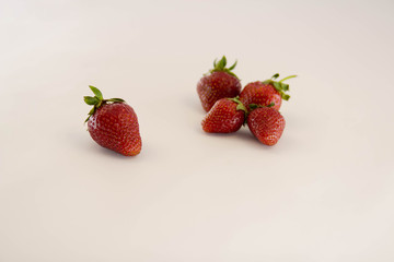 Strawberries on White Background